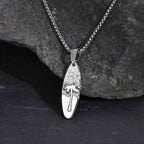 Halskette mit kleinem Palmen- und Meer-Anhänger aus Silber