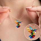 Collier Colibri Arc-en-Ciel