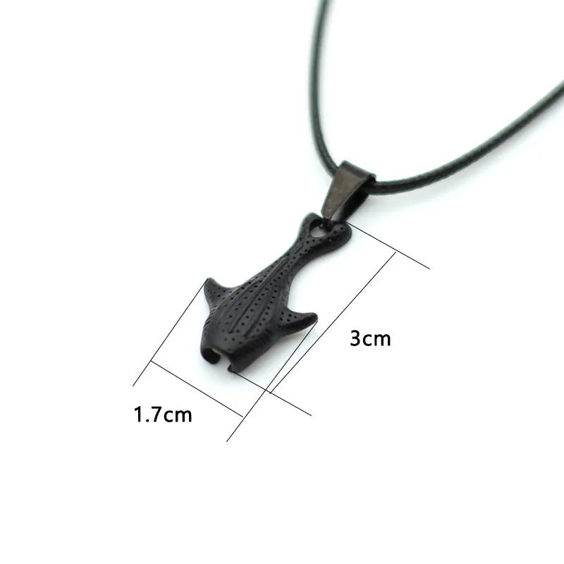 Cord necklace with shark pendant
