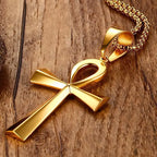 Collier Croix Egyptienne Pendentif or