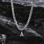 Herenketting met gepersonaliseerde initiaalhanger a