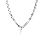 Herenketting met gepersonaliseerde initiaalhanger f