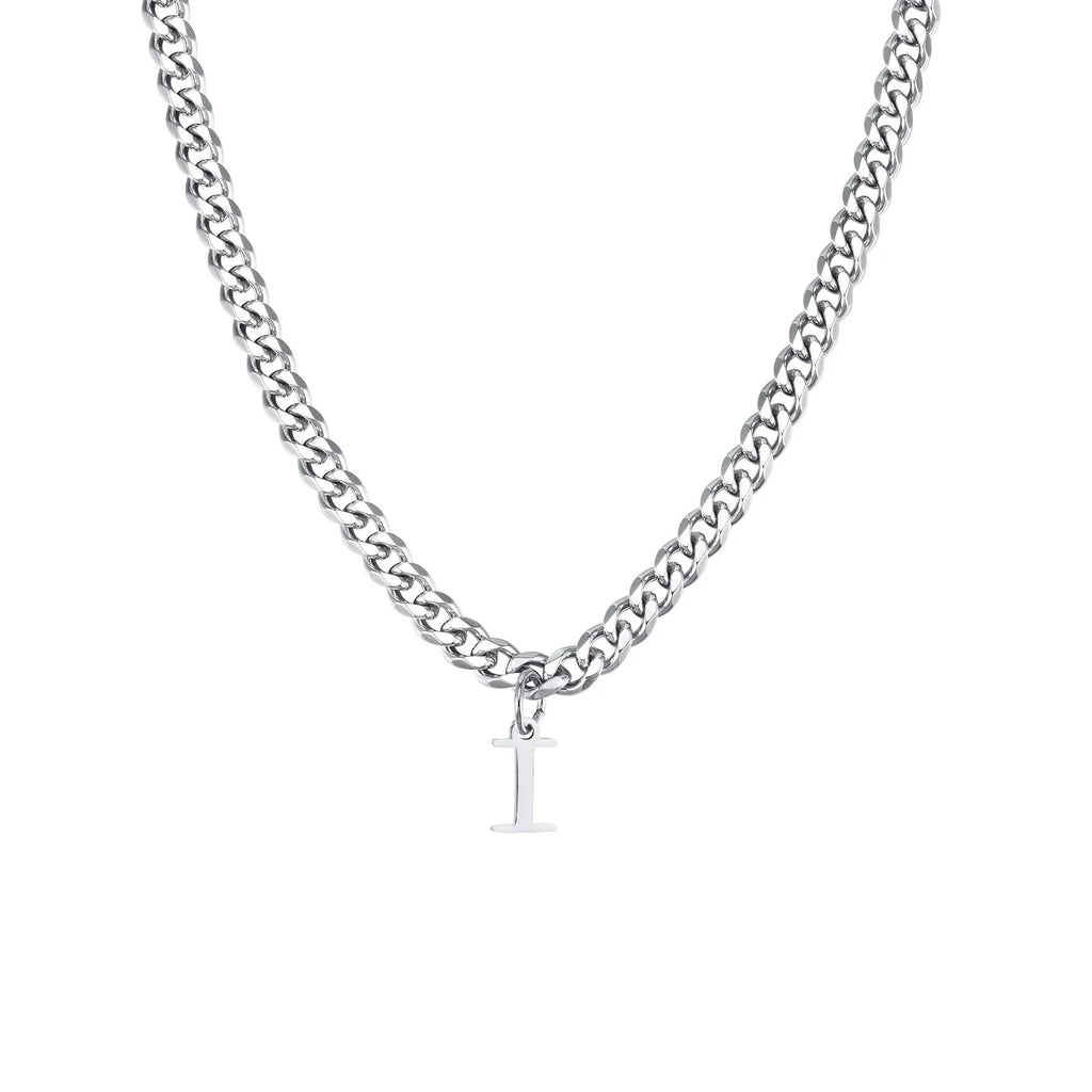 Herenketting met gepersonaliseerde initiaalhanger i