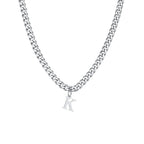 Herenketting met gepersonaliseerde initiaalhanger k