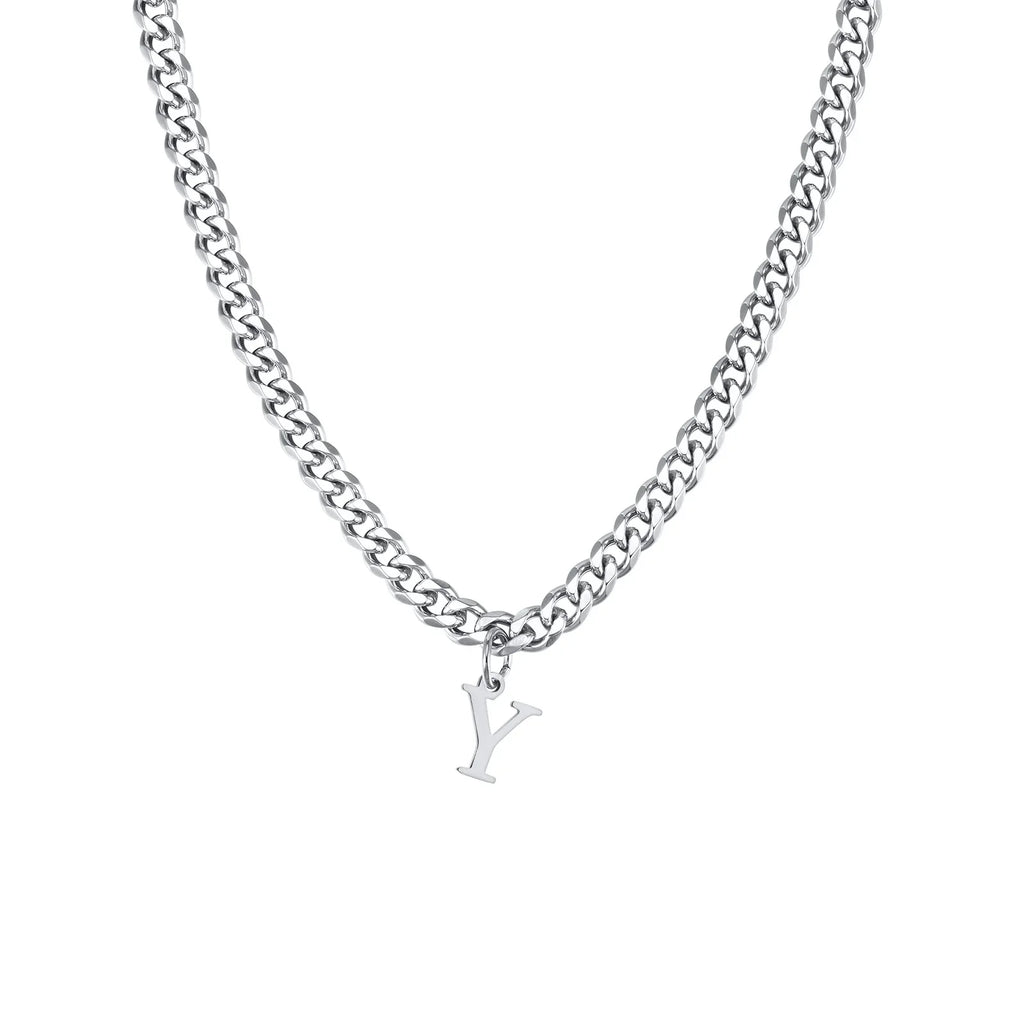 Herenketting met gepersonaliseerde initiaalhanger y