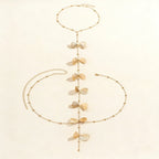 Collier de dos à fleurs - chaîne dorsale pour femme