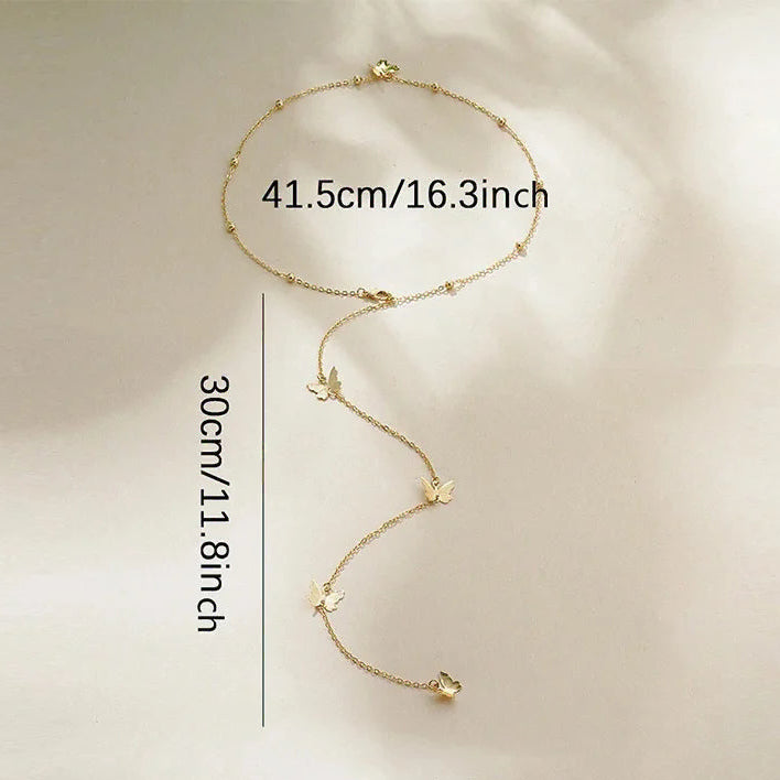 Butterfly back necklace - back chain for women