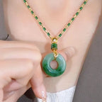 Collier de Paix et Bénédiction en Jade Hetian