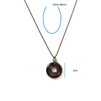 Collier en Corde avec Pendentif Rond pour Femme