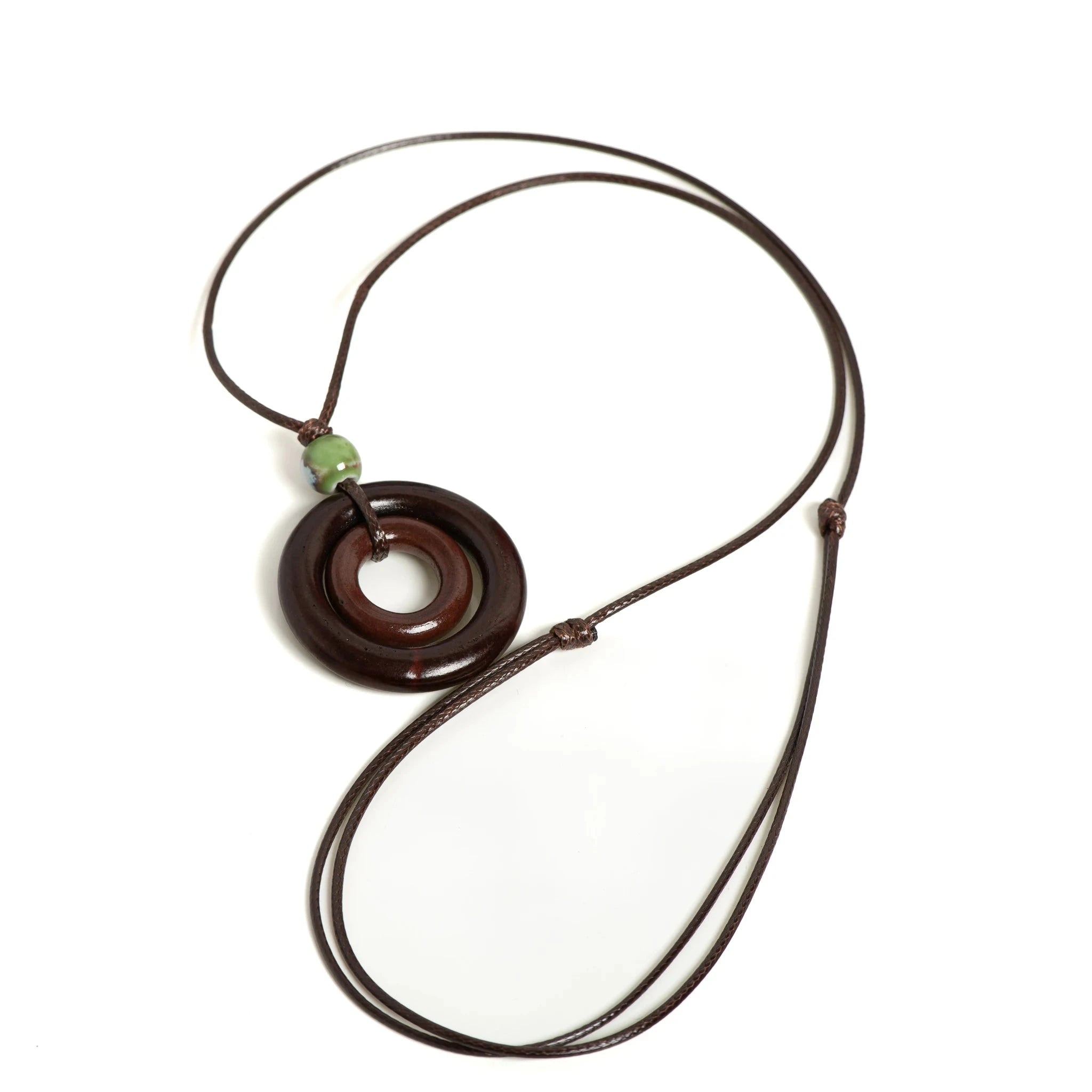 Collana in Corda con Ciondolo Rotondo per Donna