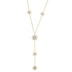 Collier en Y - chaîne de décolleté étoile pour femme or