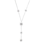 Collier en Y - chaîne de décolleté étoile pour femme argent