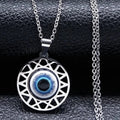 Collier Et Boucles D'Oreilles Avec Pendentif Mauvais Oeil Bleu Turc collier