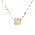 Collier et pendentif avec petite pierre de naissance ronde avril