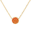 Collier et pendentif avec petite pierre de naissance ronde janvier
