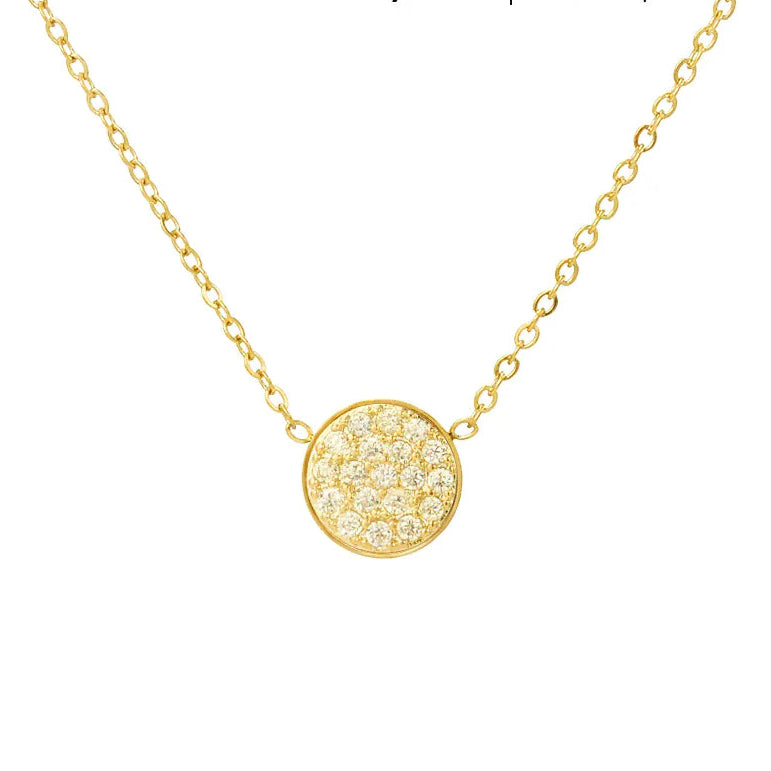 Collier et pendentif avec petite pierre de naissance ronde novembre