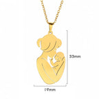 Collana e il suo pendente "mamma e il suo bebè"