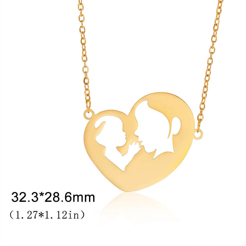 Collana e il suo pendente "mamma e il suo bebè"
