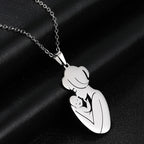 Collana e il suo pendente "mamma e il suo bebè"