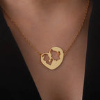 Collana e il suo pendente "mamma e il suo bebè"