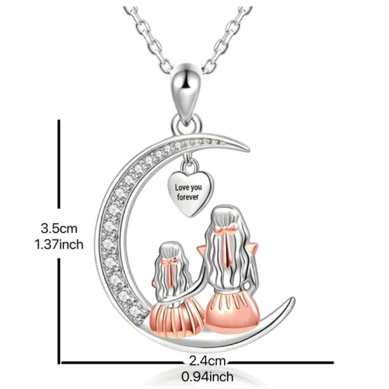 Necklace and its "mother and daughter" pendant