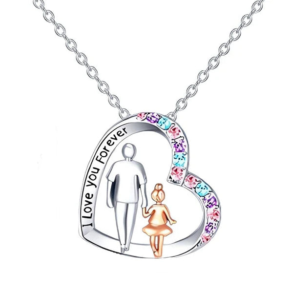 Collier et son pendentif "père et fille"