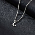 Férfi nyaklánc l betűs medállal