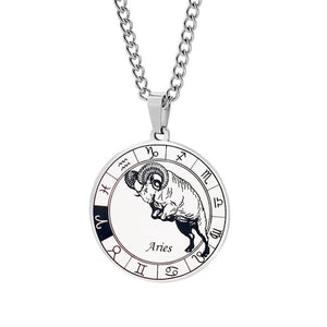 Collier Horoscope Pendentif Constellations du Zodiaque Argent belier