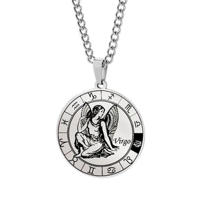 Collier Horoscope Pendentif Constellations du Zodiaque Argent vierge