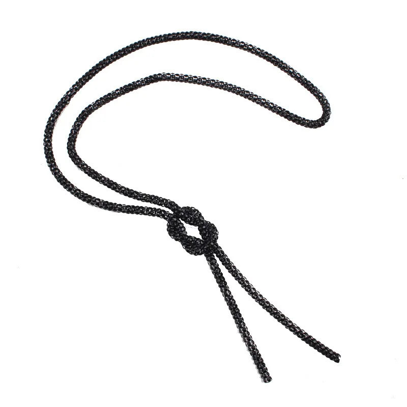 Lange ketting met knoop-hanger met knoop-hanger