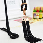 Collana lunga con ciondolo a fiocco per donna