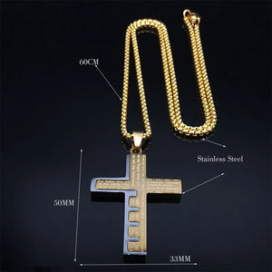 Collier & Médaillon Croix Pendentif Homme Chrétien