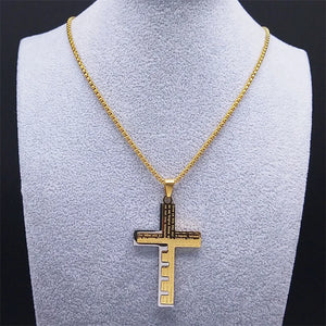 Collier & Médaillon Croix Pendentif Homme Chrétien or