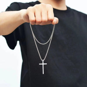 Collier & Médaillon Homme Croix argent