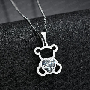 Collier Ours Pierre Argent