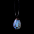 Hanger Ketting Bol Natuurlijke Steen Levensboom opaal