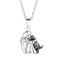 Collana Pendente Coccola Cane e Padrone argento e nero