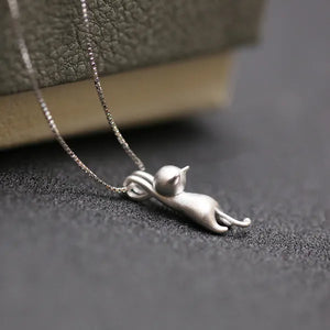 Collier Pendentif Chat Pendant