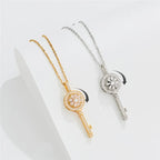 Collier Pendentif Clef Tournant Anti-Stress or