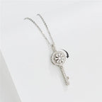 Collier Pendentif Clef Tournant Anti-Stress argent