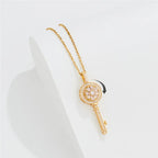 Collier Pendentif Clef Tournant Anti-Stress or