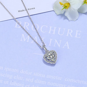 Collier Pendentif Coeur Argent Femme