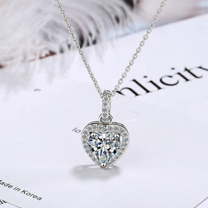 Collier Pendentif Coeur Argent Femme