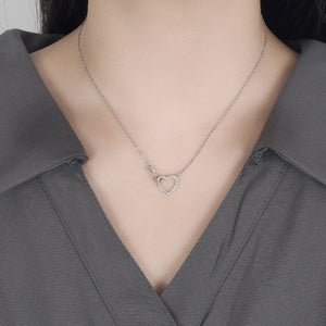 Collier Pendentif Coeur Argent Infini