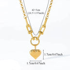 Collier Pendentif Coeur Ras de Cou