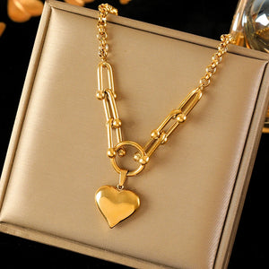 Collier Pendentif Coeur Ras de Cou or