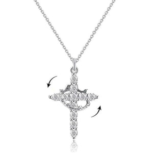 Collier Pendentif Croix & Couronne argent