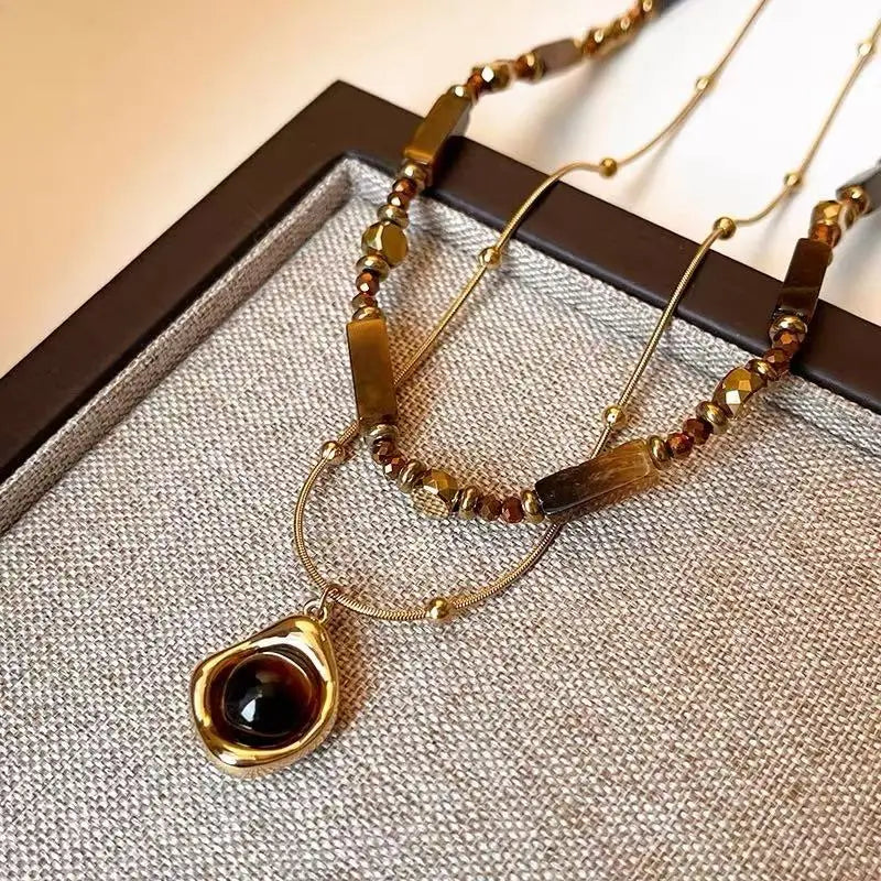 Collier Pendentif de Protection Oeil de Tigre A