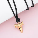 Collier Pendentif Dent de Requin pour Homme or