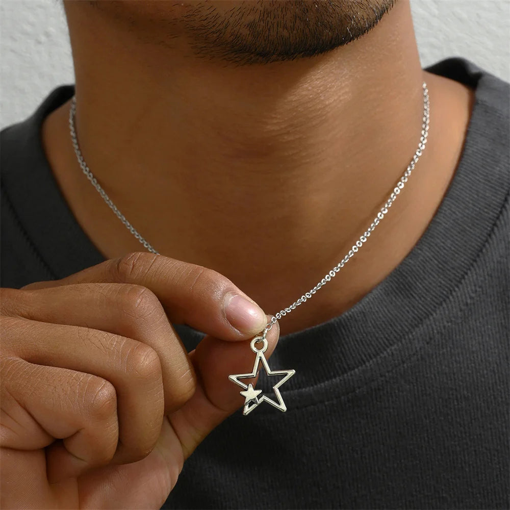 Collar Colgante Doble Estrella